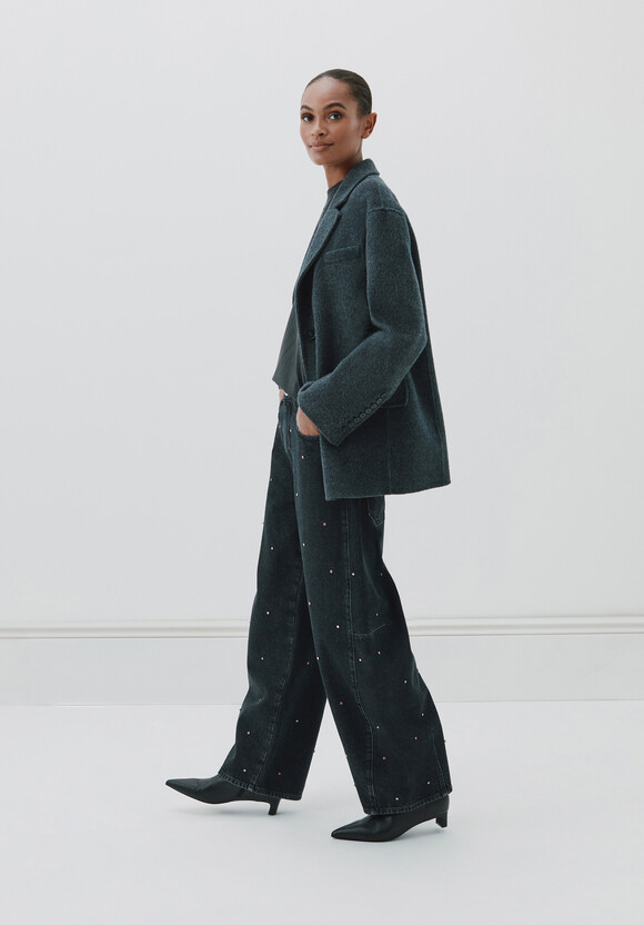 Embellished Bree Barrel Leg Jeans