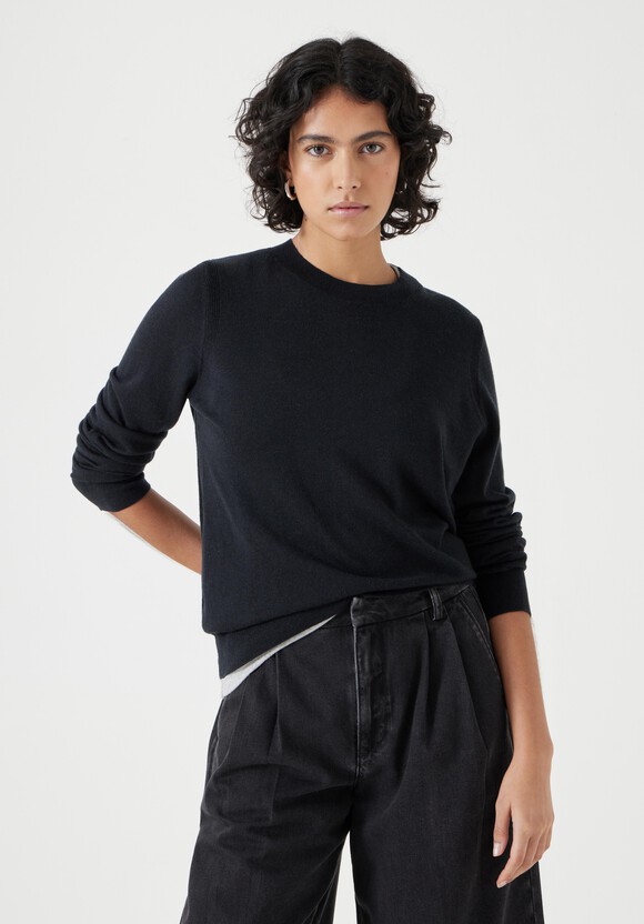 Fine Knit Wool Blend Jumper