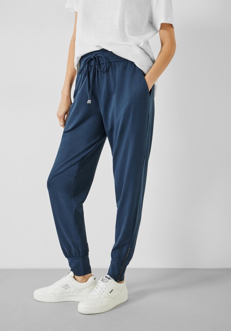 Alexa Harem Trousers, Relaxed Jersey Harem Joggers, Midnight