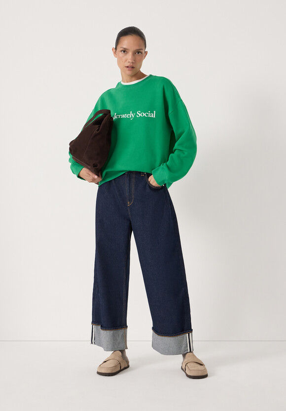 Moderately Social Graphic Sweatshirt