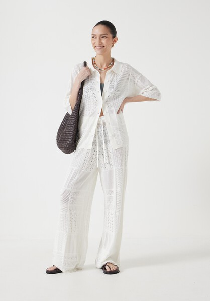 Patchwork Stitch Knitted Trouser