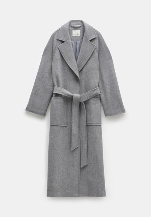 Kaitlin Wool Blend Herringbone Coat