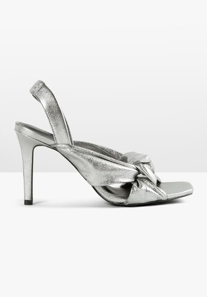 Bethany Metallic Leather Heeled Sandals