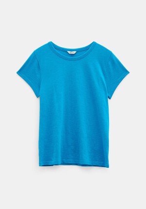 Slim Fit Slub Cotton Crew Neck T-Shirt