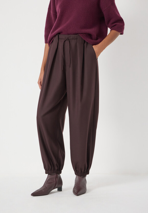 Adena Bubble Hem Wool Blend Trouser Adena Bubble Hem Wool Blend Trouser