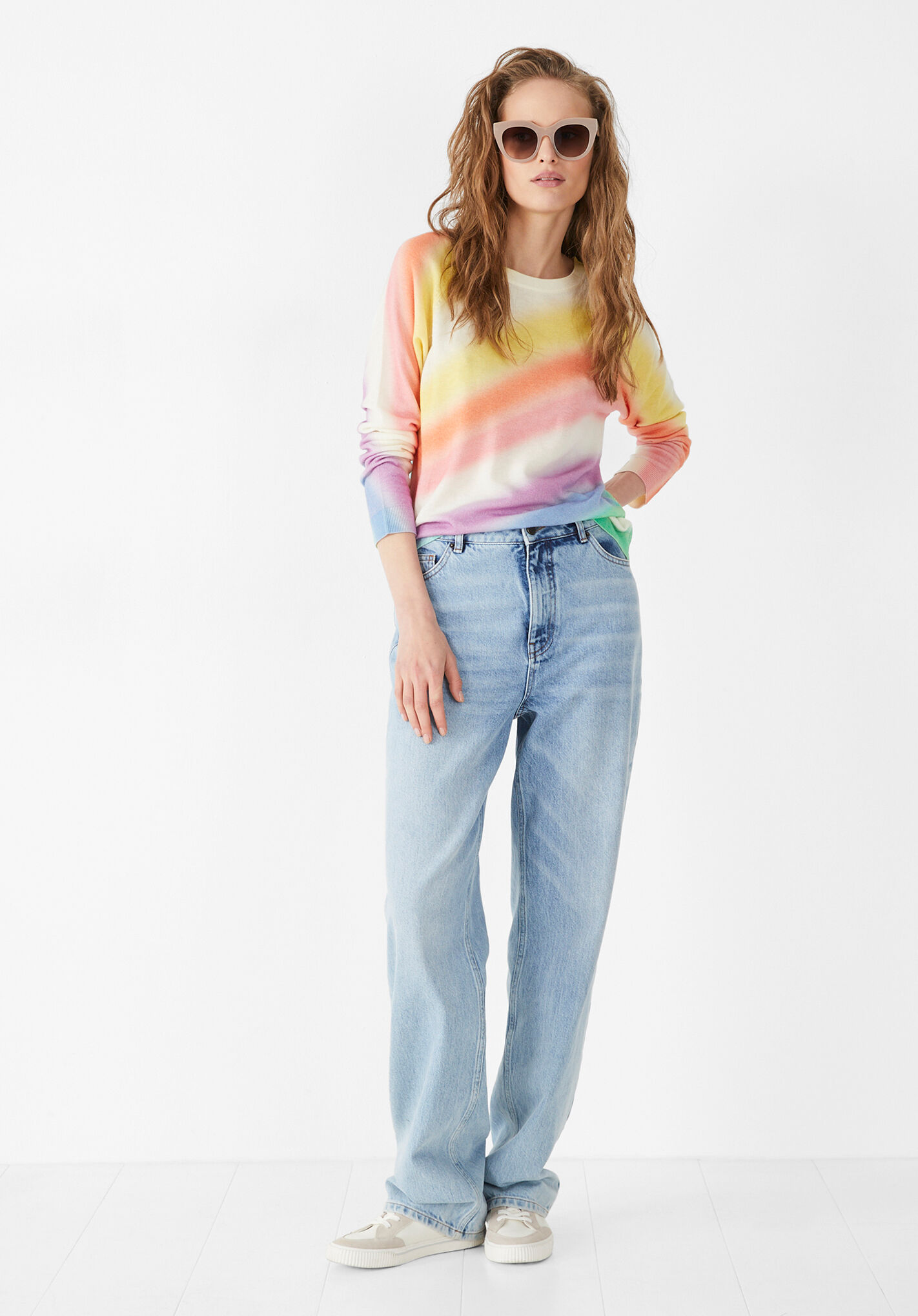 Ombre Rainbow Knitted Jumper spray rainbow hush