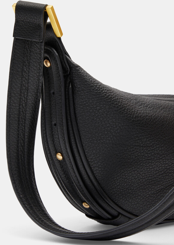 Rory Crescent Leather Crossbody Bag