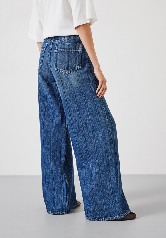 Stripe Wide Leg Jean