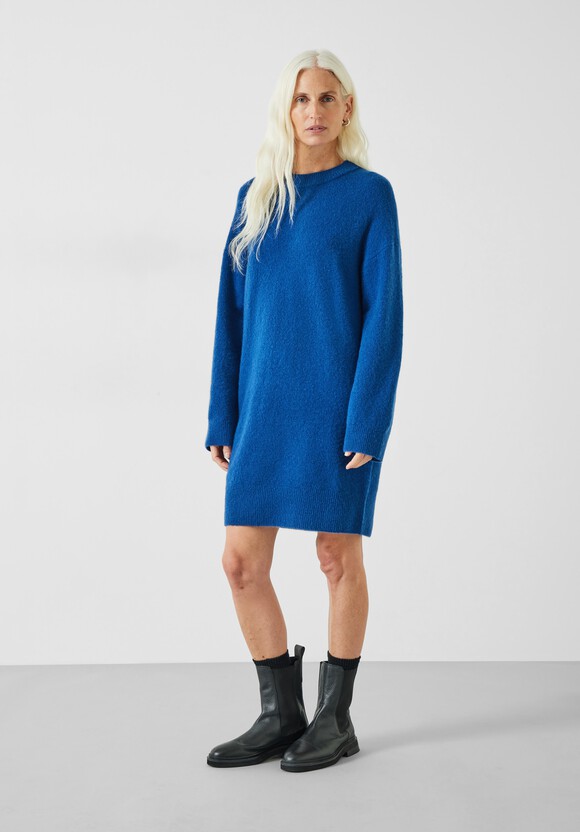 Kenley Wool Blend Jumper Dress, Inky Blue