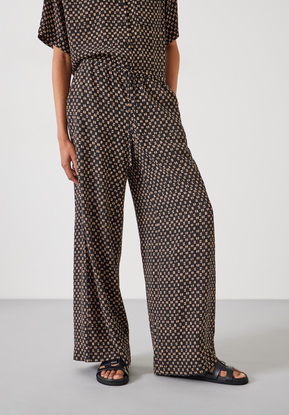 Layla Print Tie Waist Trousers