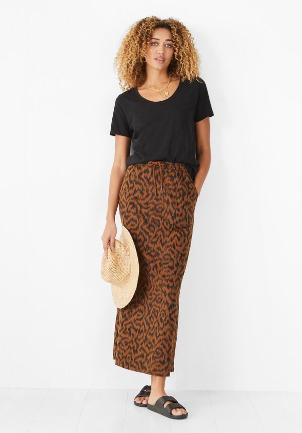 Jorja Jersey Cotton Maxi Skirt