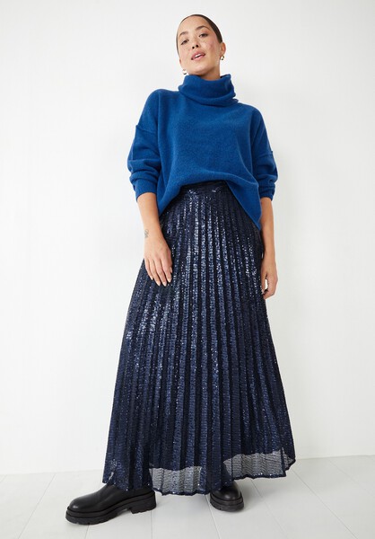 Clio Pleated Sequin Skirt