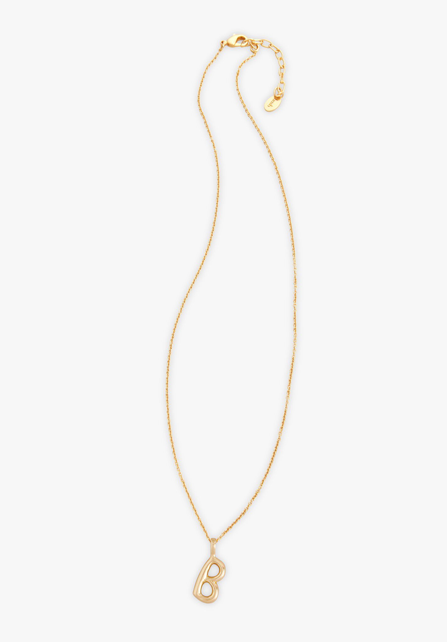 Gaia Letter Pendant Necklace Gold hush