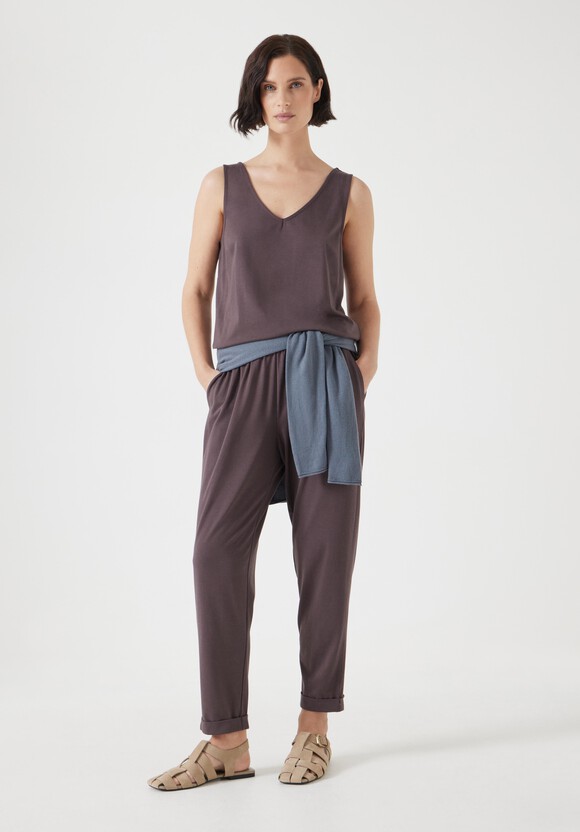 Cropped Jersey Jumpsuit