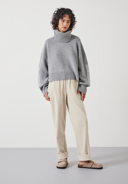 Livvy Merino Wool Detachable Roll Neck Jumper