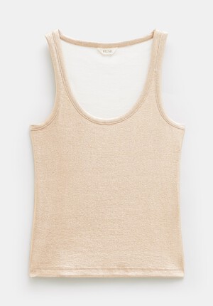 Alyssa Metallic Rib Vest