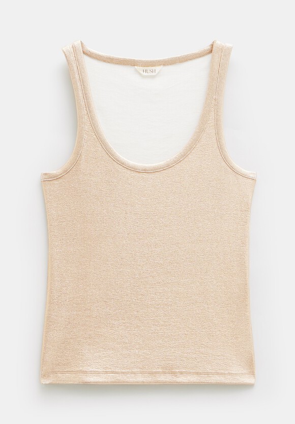 Alyssa Metallic Rib Vest