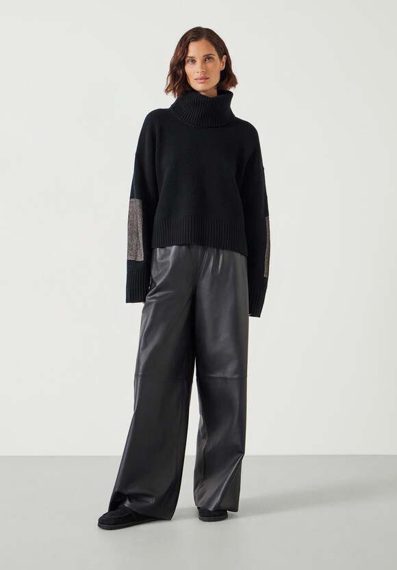 Livvy Merino Wool Detachable Roll Neck Jumper