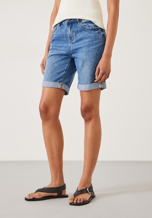 Long Denim Shorts