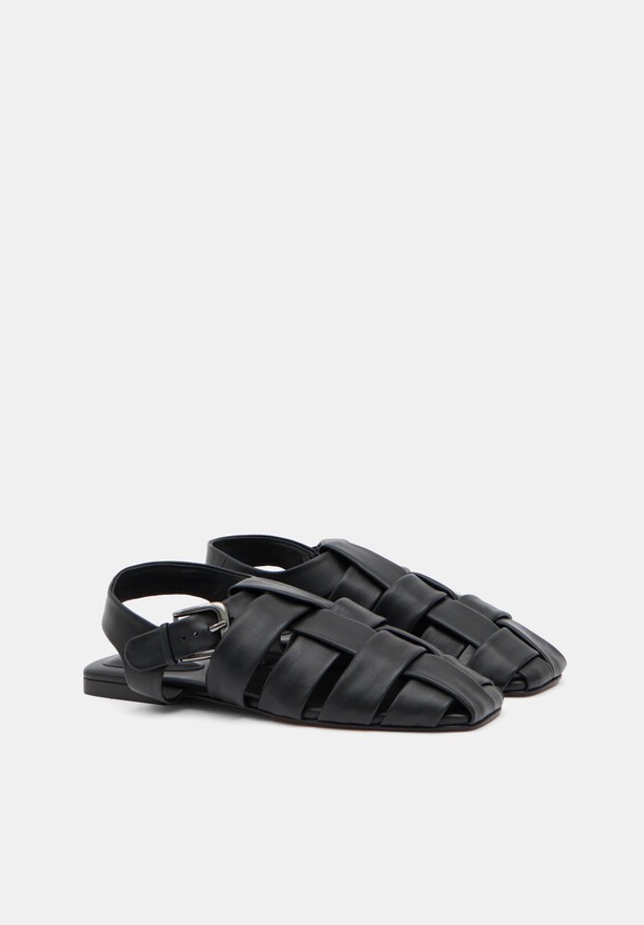 Leather Caged Fisherman Sandals