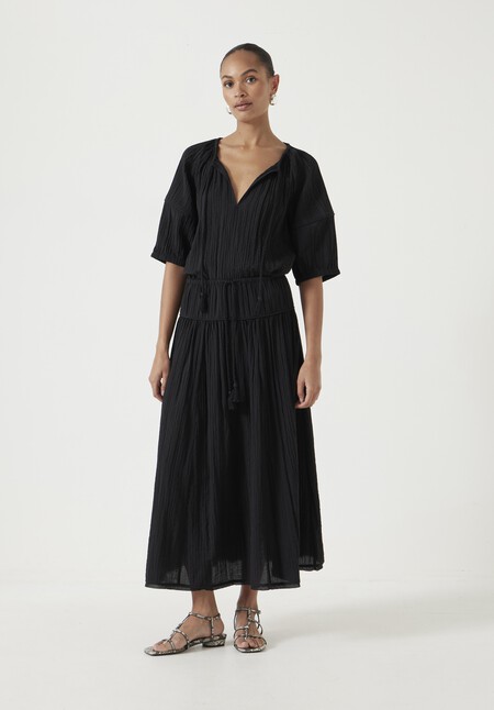 Mae Crinkle Balloon Sleeve Blouse