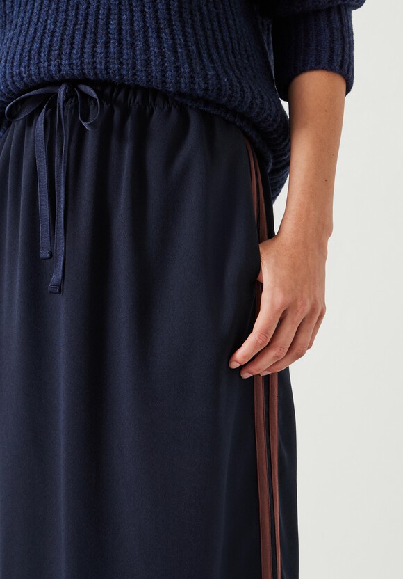 Petunia Side Stripe Midi Skirt