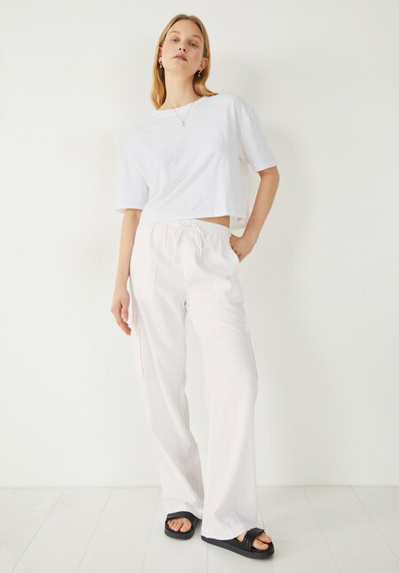 Caro Linen Cargo Trousers