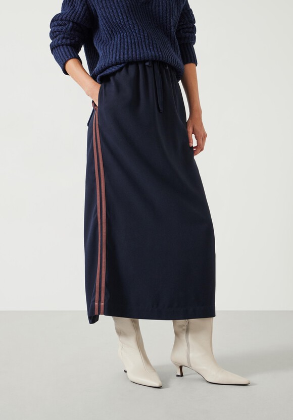 Petunia Side Stripe Midi Skirt