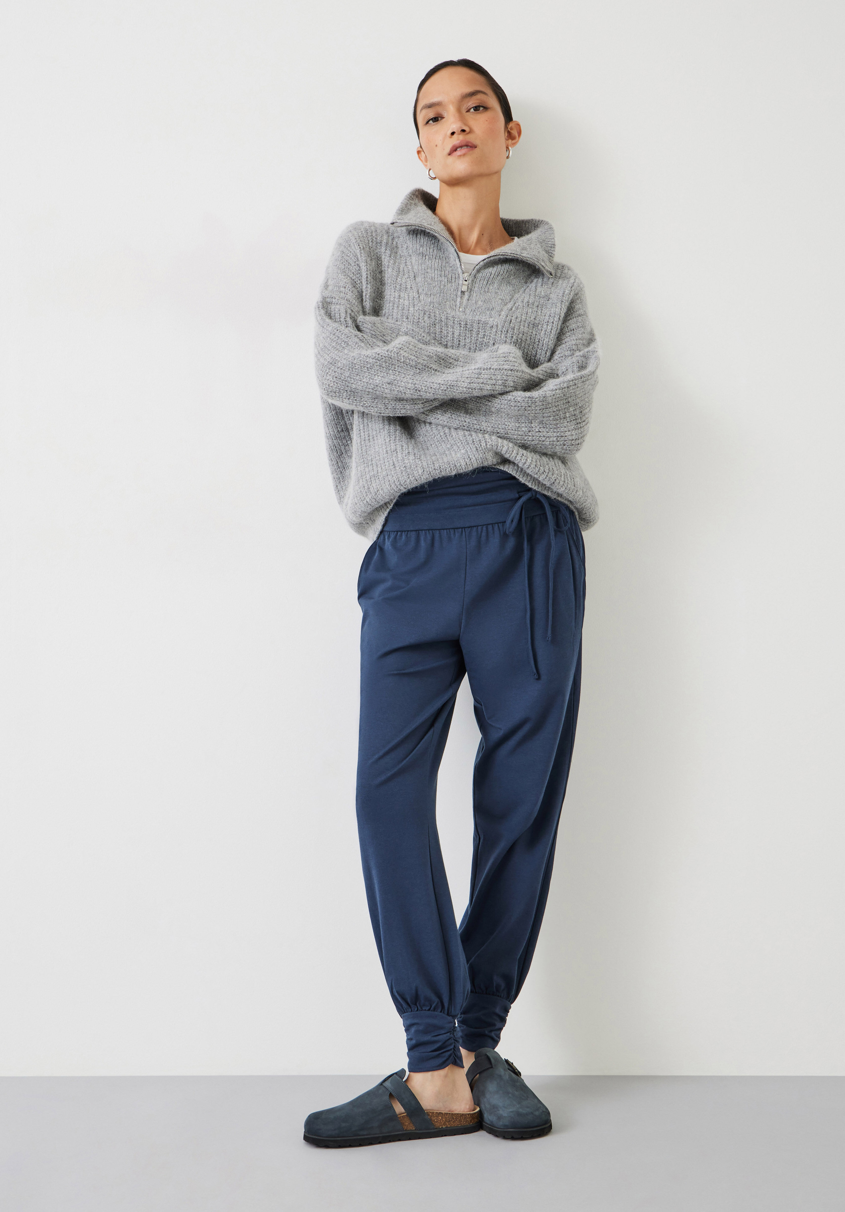 marno マーノ calina pant navy+mu-8.com