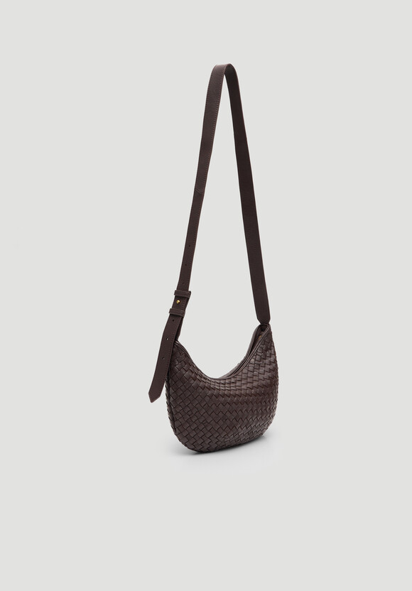 Leather Weave Crossbody Bag