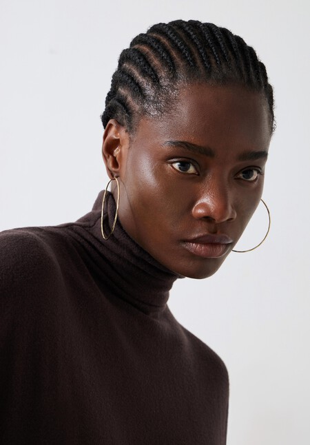 Anais Statement Hammered Hoops