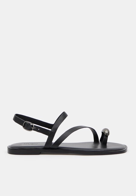 Metal Detail Flat Sandals