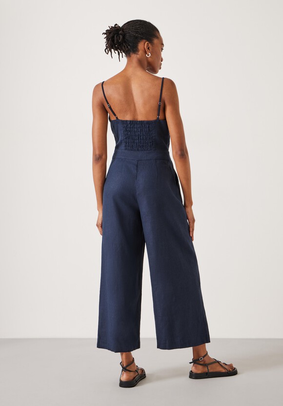 Chloe Tie Front Linen Jumpsuit