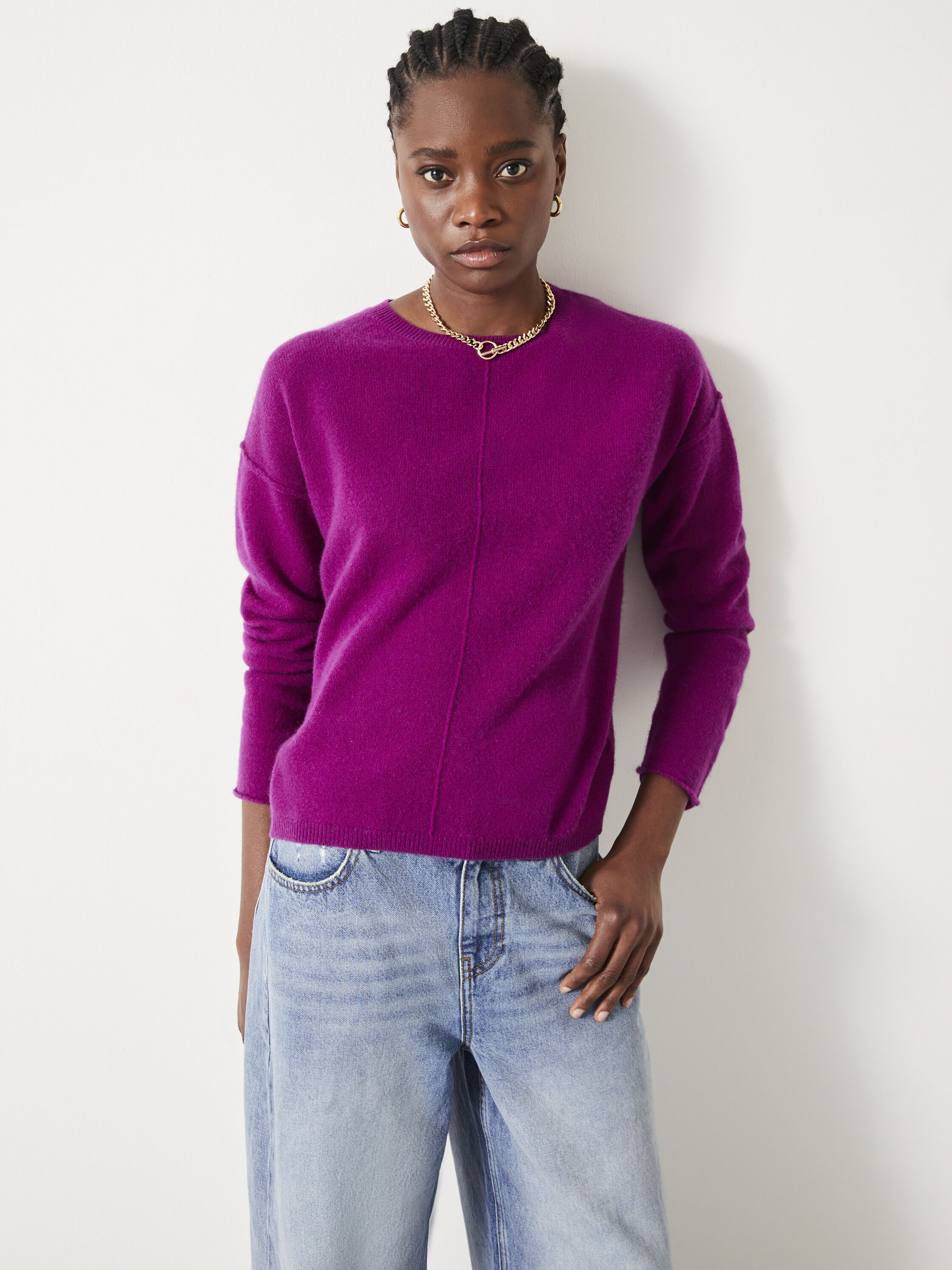 Purple jumper womens hot sale