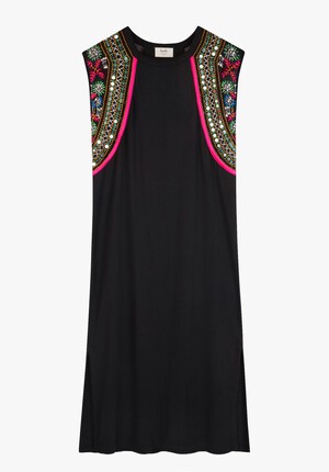 Embroidered Sleeve Dress