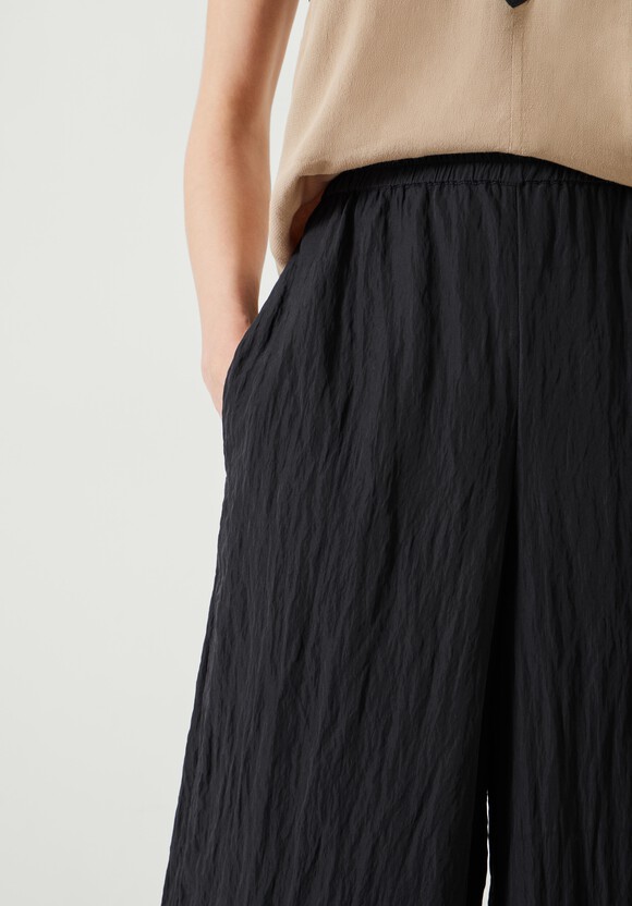 Mabel Fluid Wide Leg Crinkle Trousers