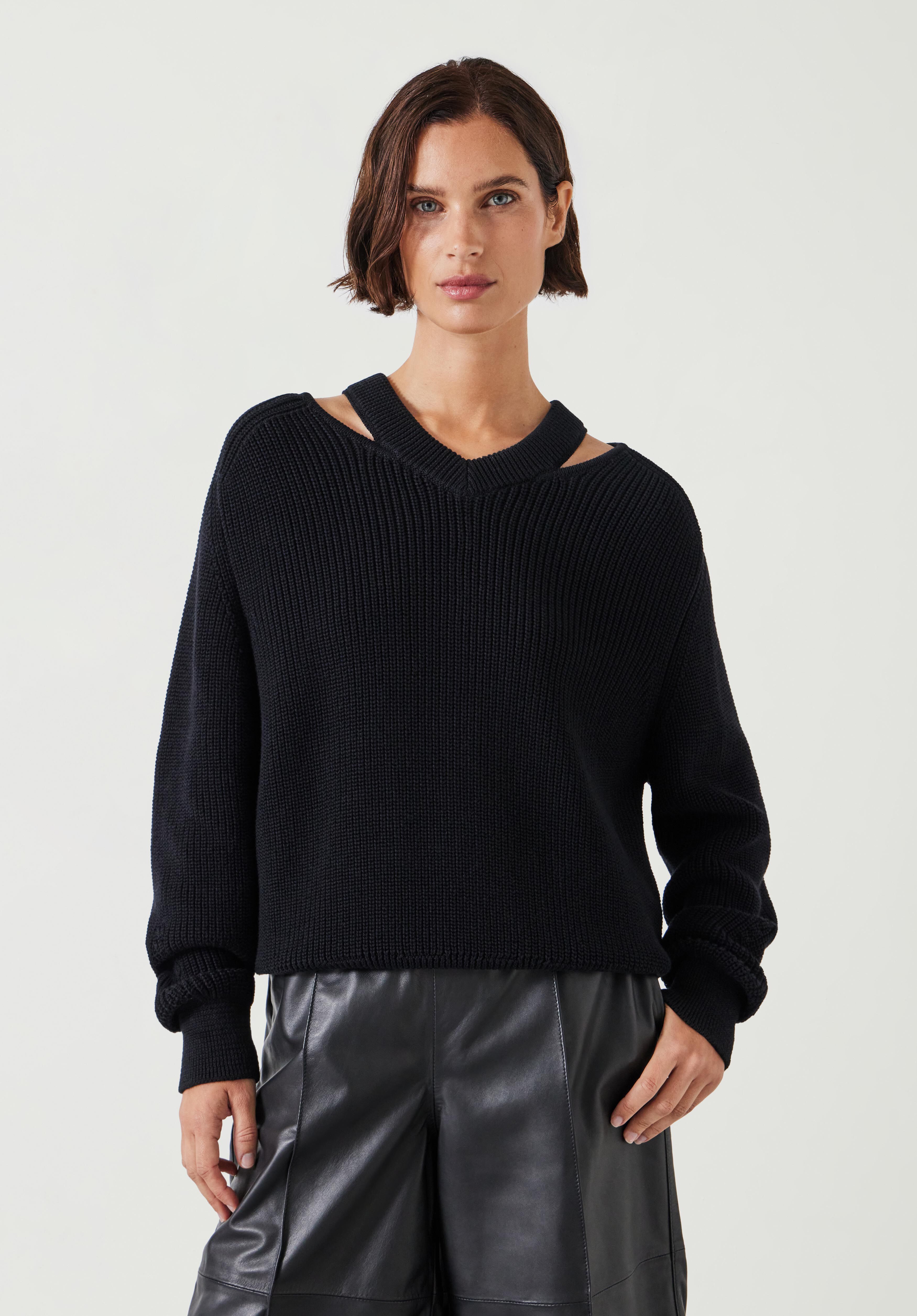Cotton black jumper top