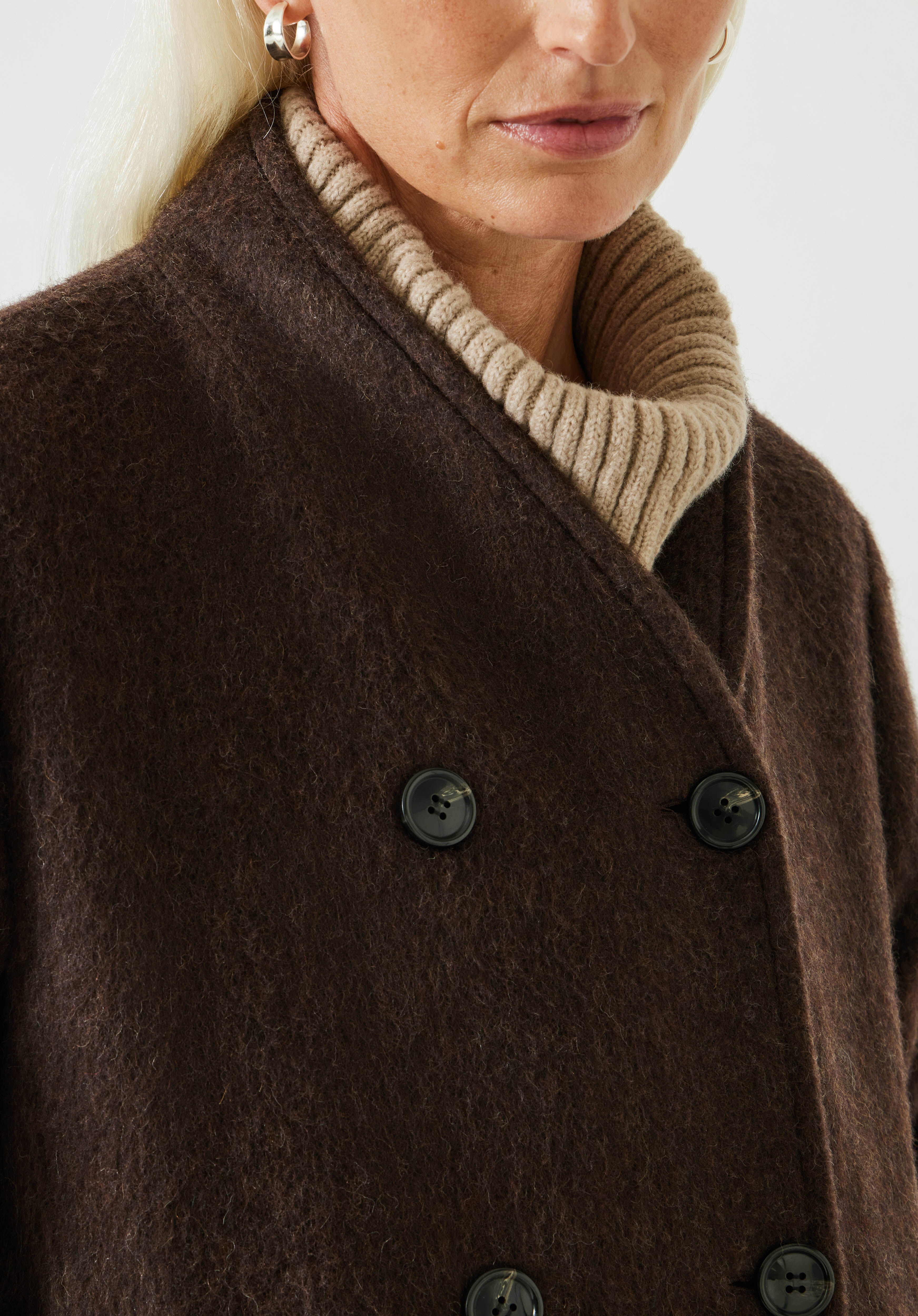 Funnel discount wool coat
