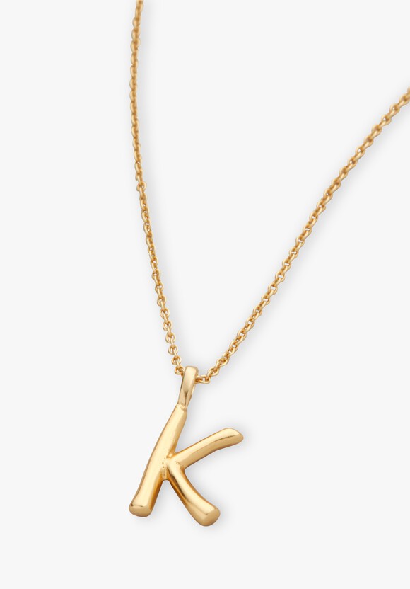 Gaia Letter Pendant Necklace