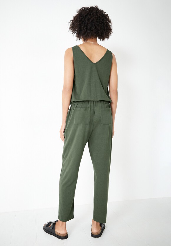 Cropped Jersey Jumpsuit