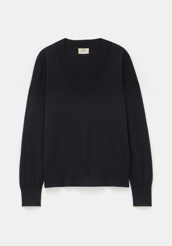 Lauren V Neck Wool Blend Jumper