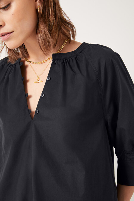 Charlee Button Cotton Top