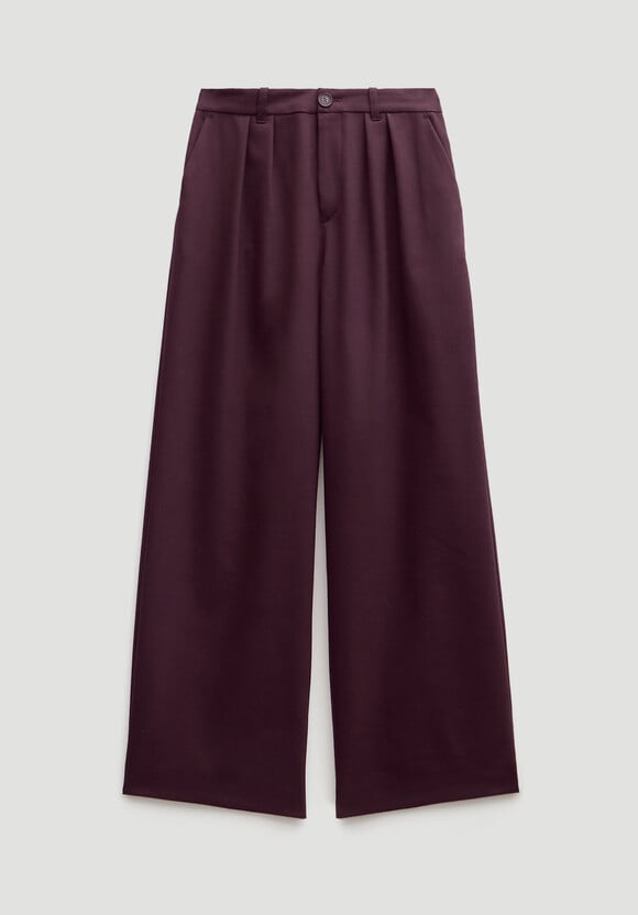 Lya Wool Blend Wide Leg Trousers