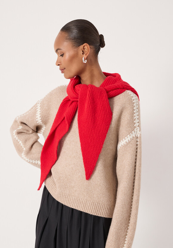 Knitted Hooded Scarf