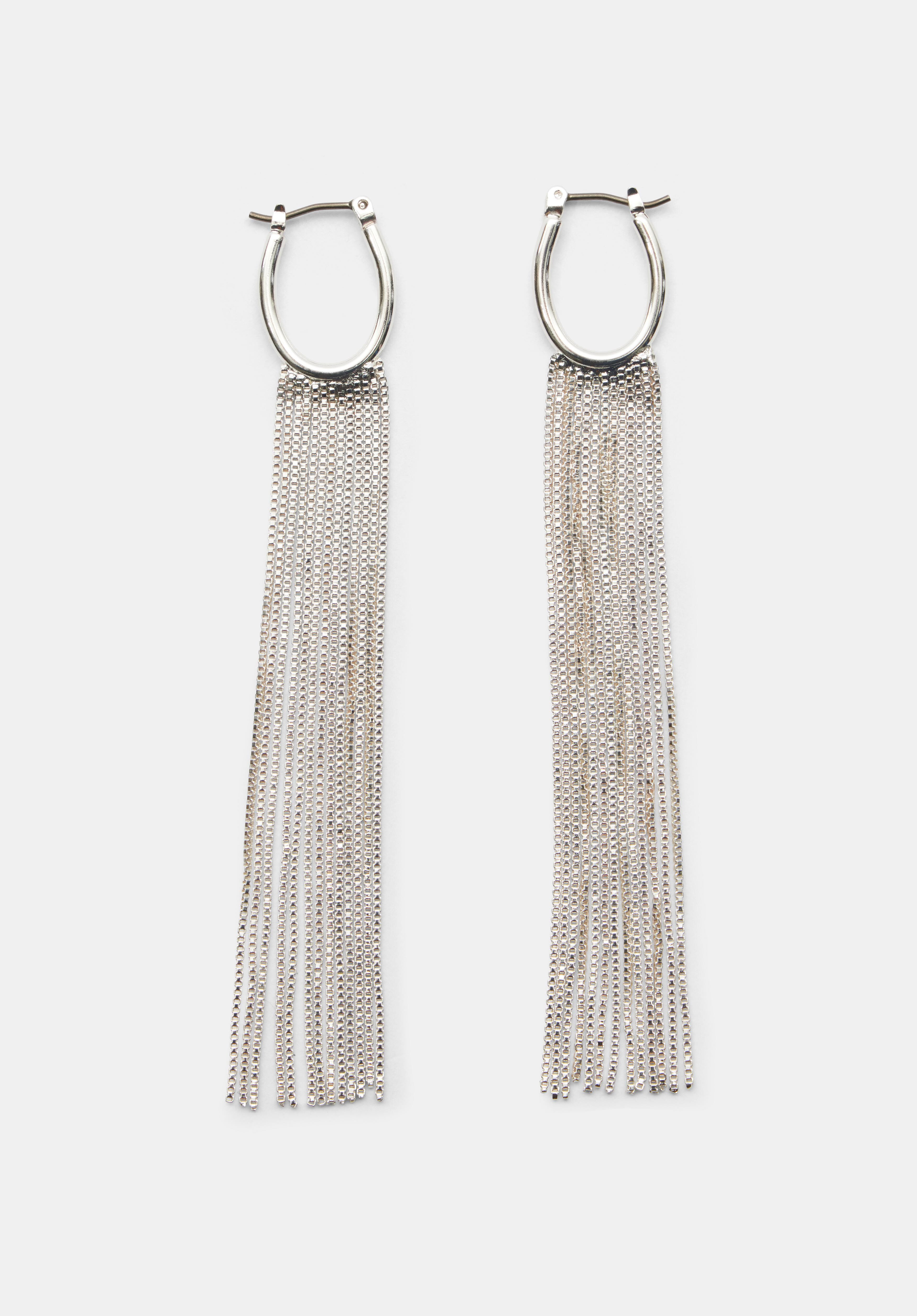 Lilou Fringe Earrings Silver hush