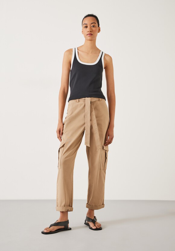High Waist Belted Trousers
