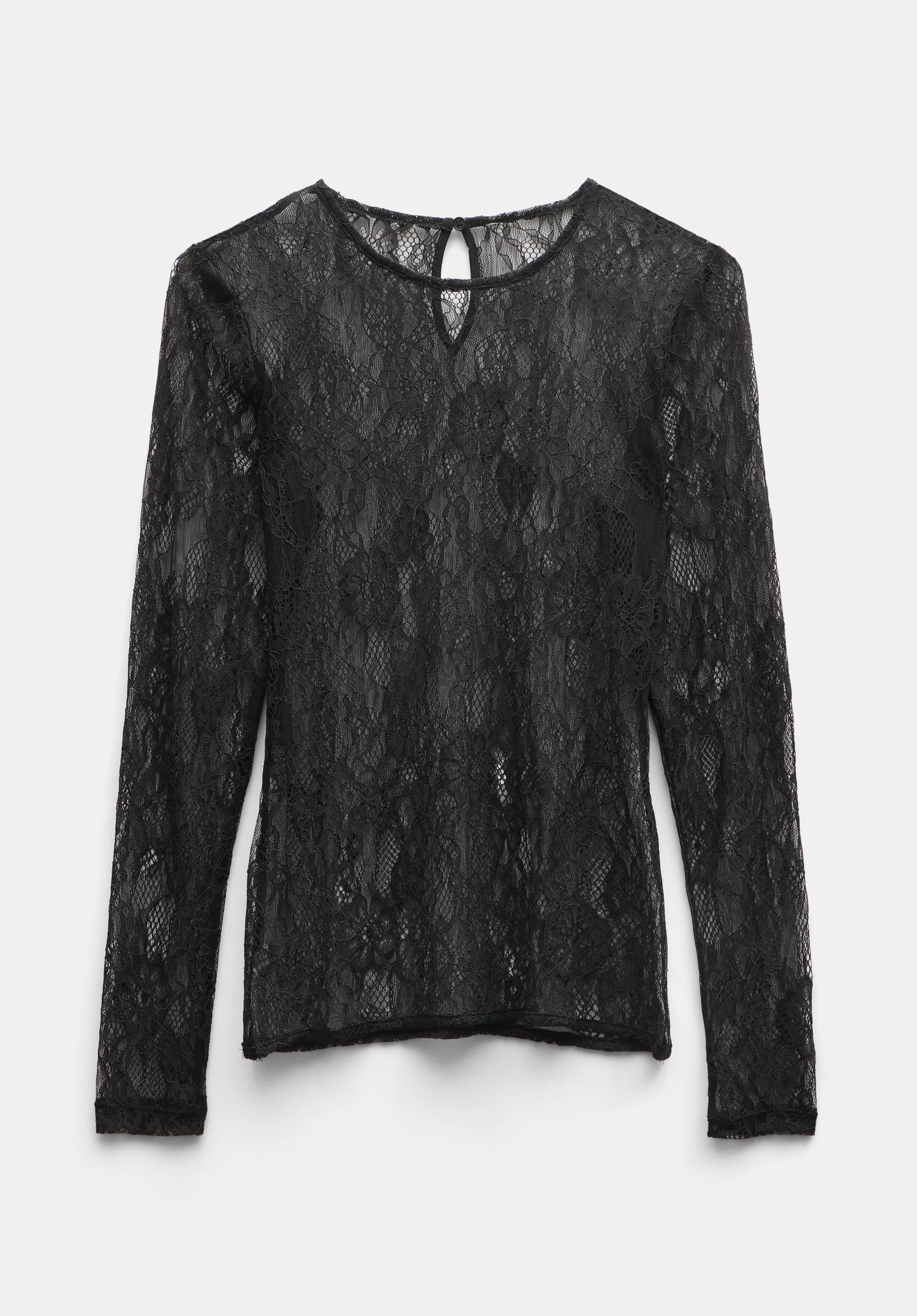 Long sleeve lace tops for sale top