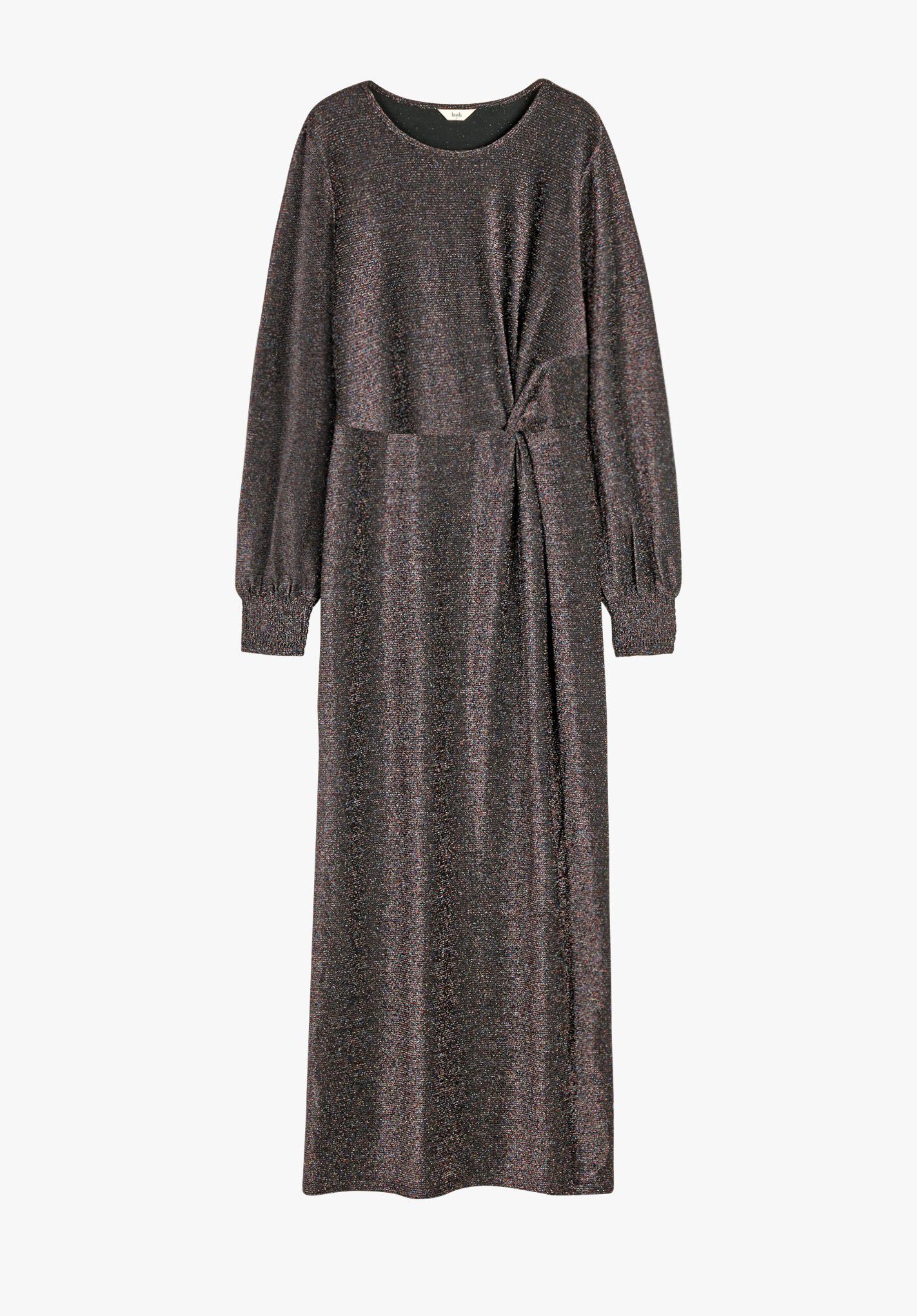 Leonora Sparkle Dress V Neck Jersey Dress Black hush