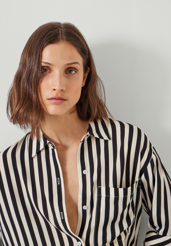 Emely Oversized Stripe Fluid Shirt