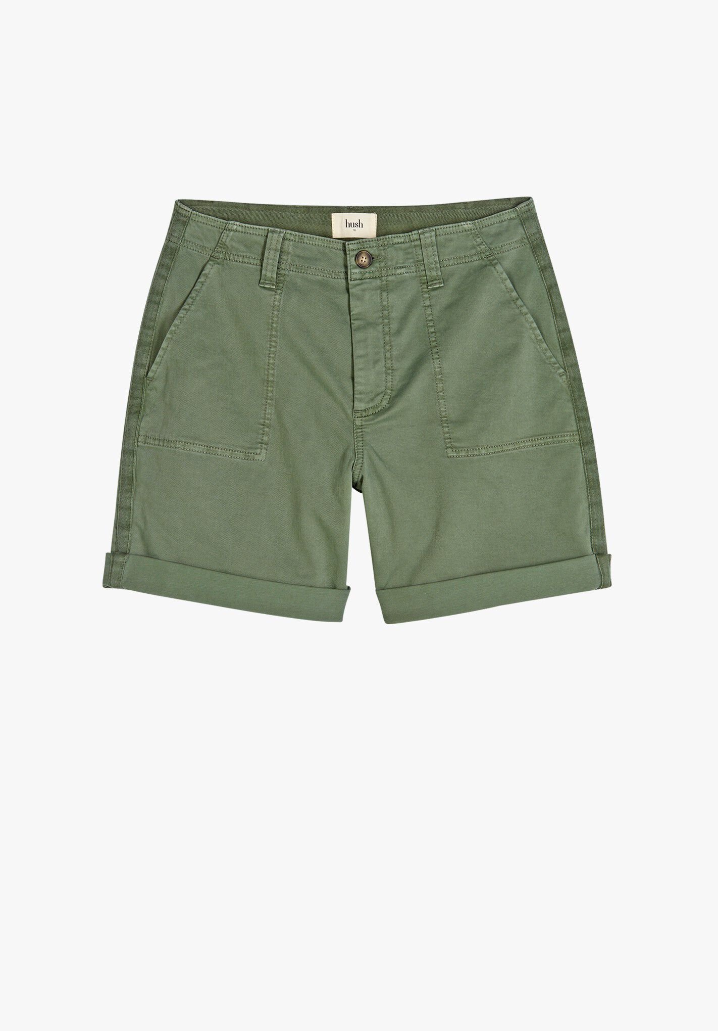 Long Chino Shorts | Washed Green | hush